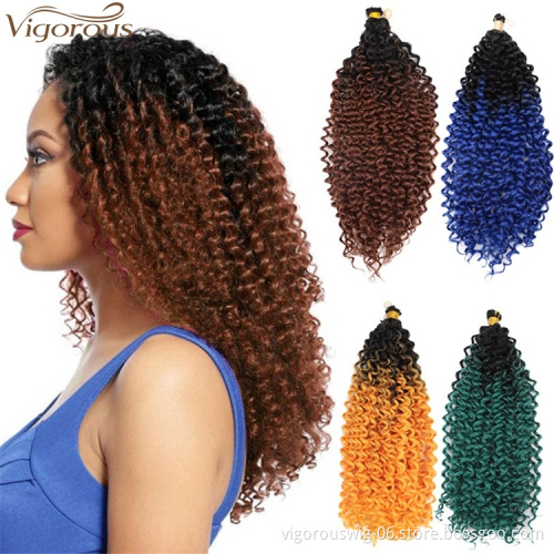 Vigorous 14 Inches Afro Kinky Curly Synthetic Crochet Braid Ombre Synthetic Marly Jerry curl Jamaican Bounce Crochet Hair